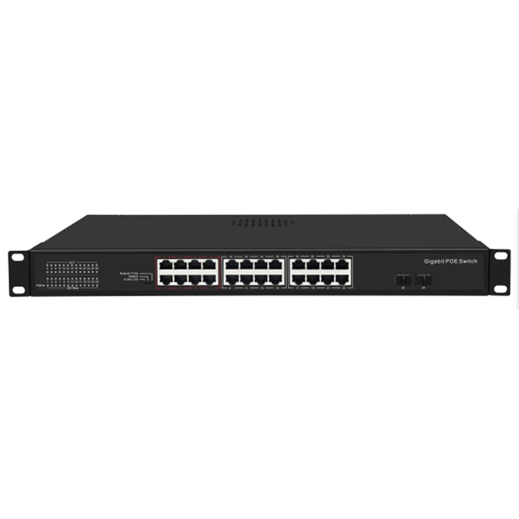 24 PORT GİGABİT INT. +2 SFP POE SWİTCH (400W)